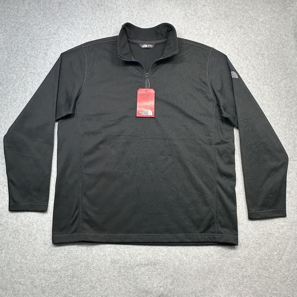 The North Face Tech 1/4 Zip Fleece Pullover Mens XL Black Performance Outdoor